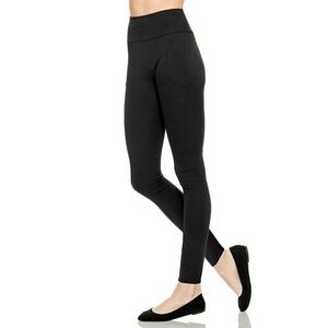 NWOT Assets M Red Hot Label by Spanx Seamless Shaping Leggings Black 93972